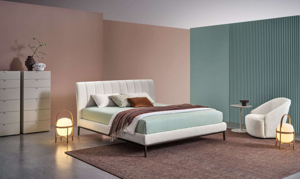 Bộ giường Twils Thomas 1.6 x 2.0 m bọc da Cat. E