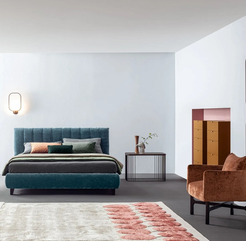 Bộ giường Twils Thomas 1.8 x 2.0 m bọc da Cat. E